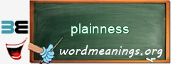 WordMeaning blackboard for plainness